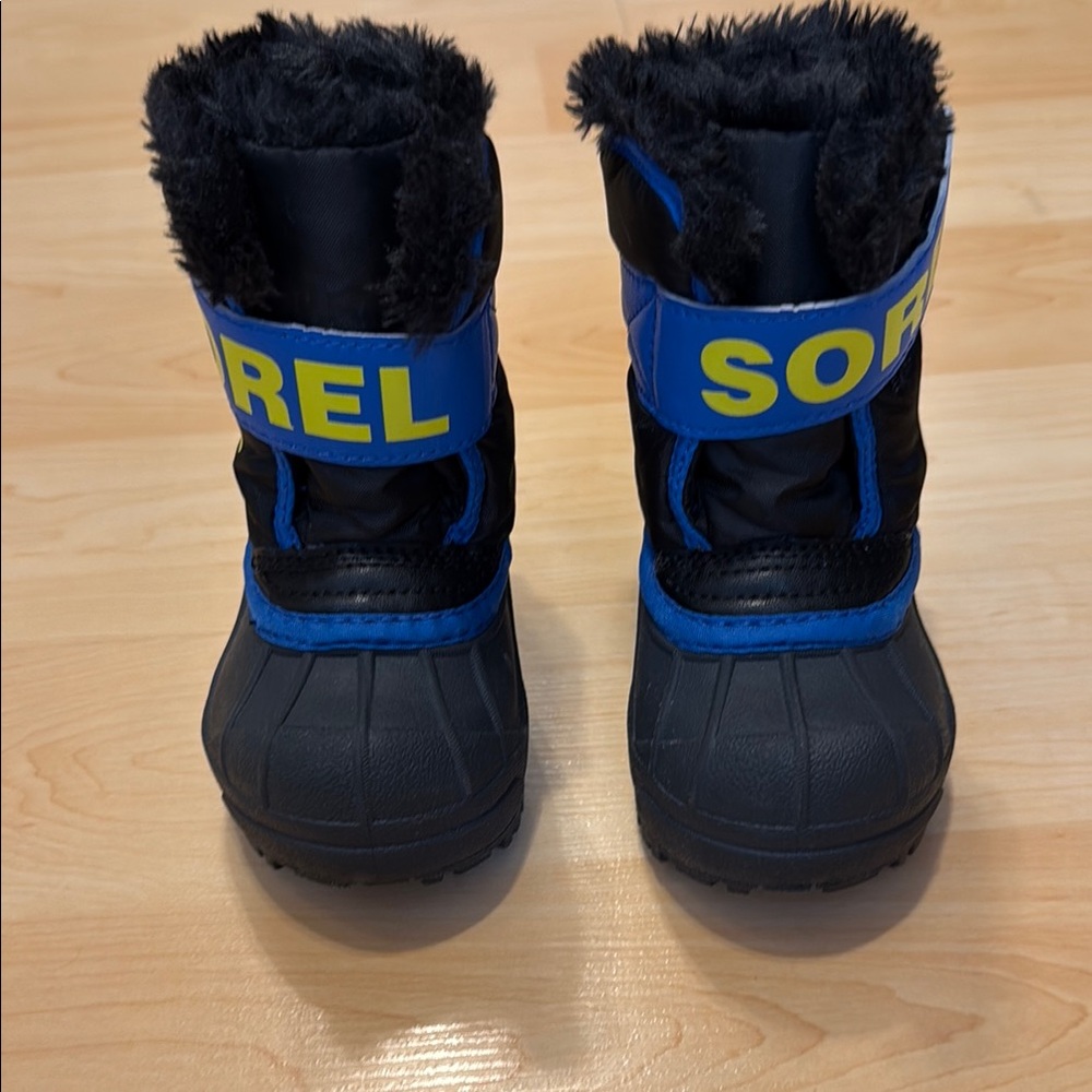 Sorel Kids' Black and Blue Winter Boots